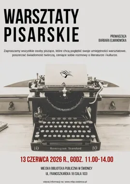Świdnica siada do pisania - biblioteka szykuje warsztaty z finałem na papierze